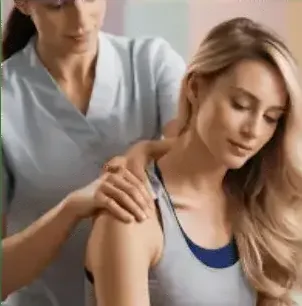 Shoulder assessment during a physiotherapy session